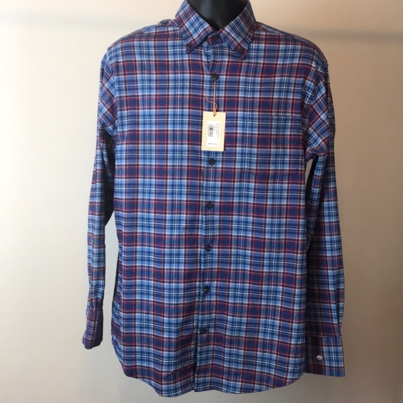 NWT - NEW Crown Sport Plaid Long-Sleeved Button-Up - Picture 1 of 8